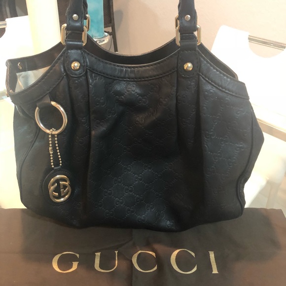 Black leather Gucci bag - Picture 5 of 5